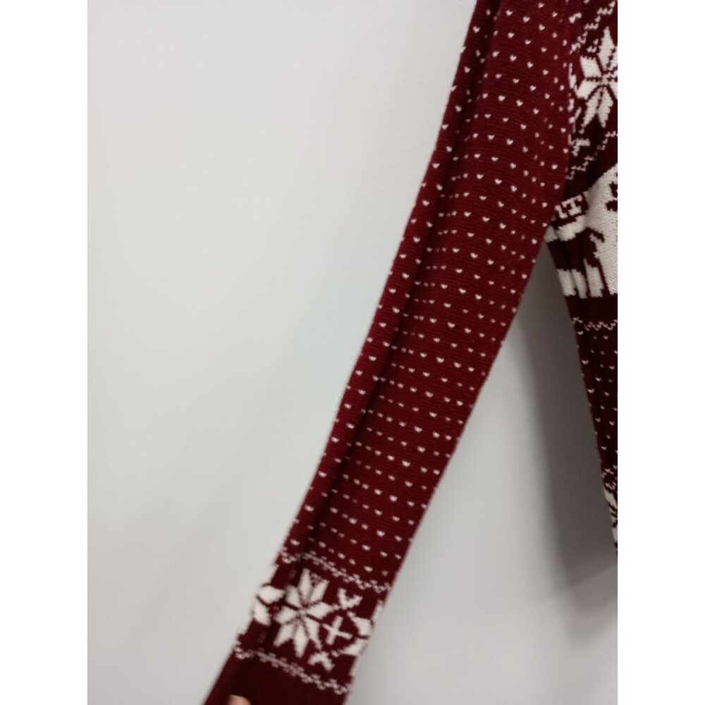 POL Womens Christmas Sweater‎ Size Large Red White Fair Isle Nordic Pullover - Picture 5 of 11